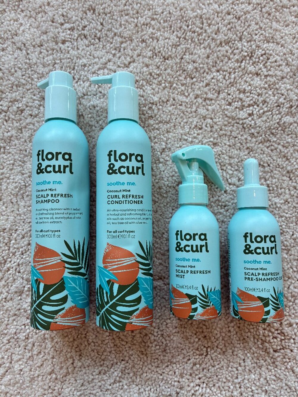 Flora & Curl The 4-Step Soothing Kit: Calm & Balanced Scalp